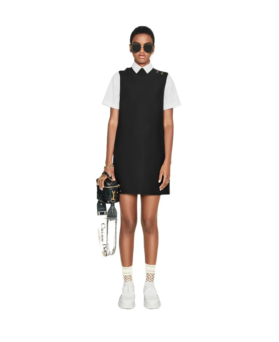 White Cotton Poplin Short-Sleeved Shirt
