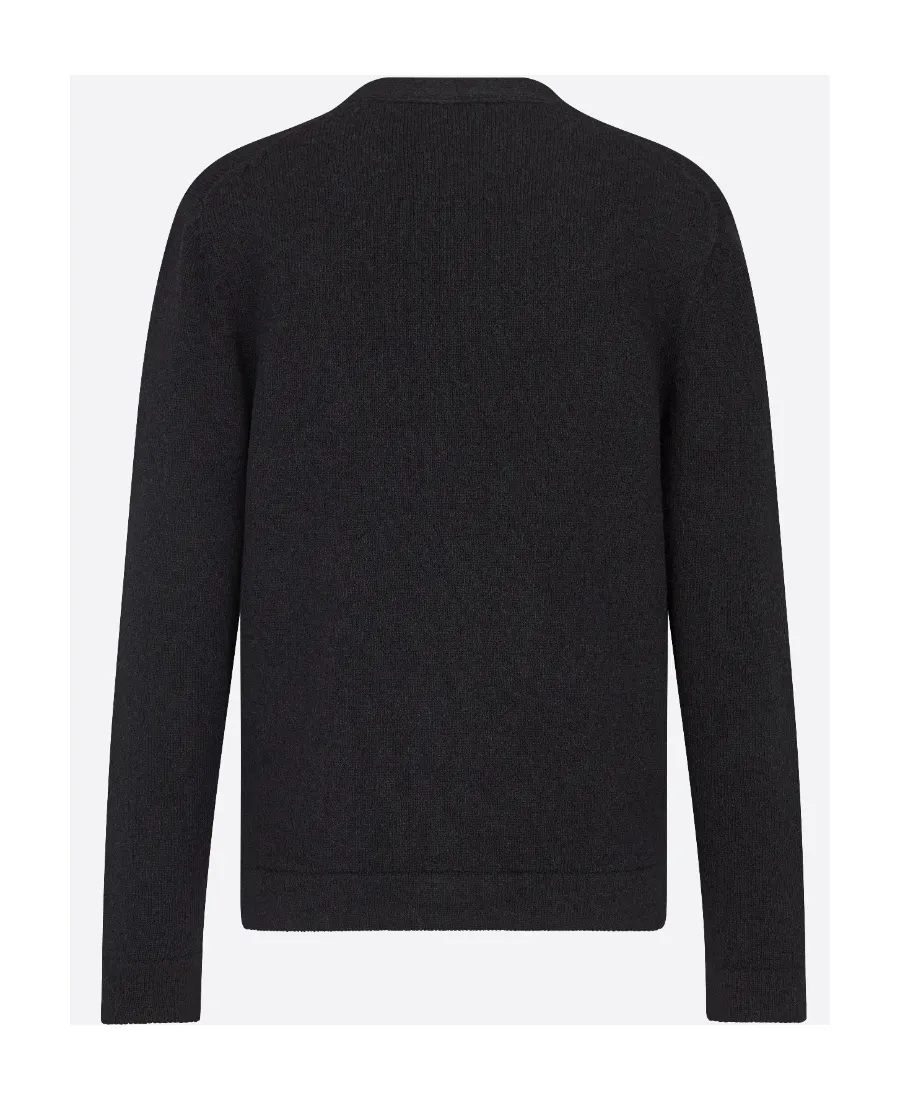 Logo Patch V-Neck Cardigan