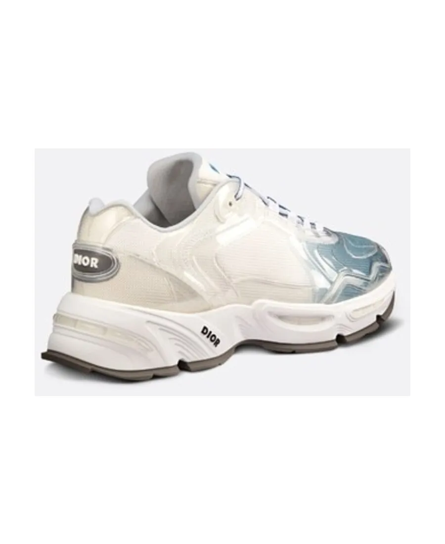 Blue Mesh Flat Casual Sneakers