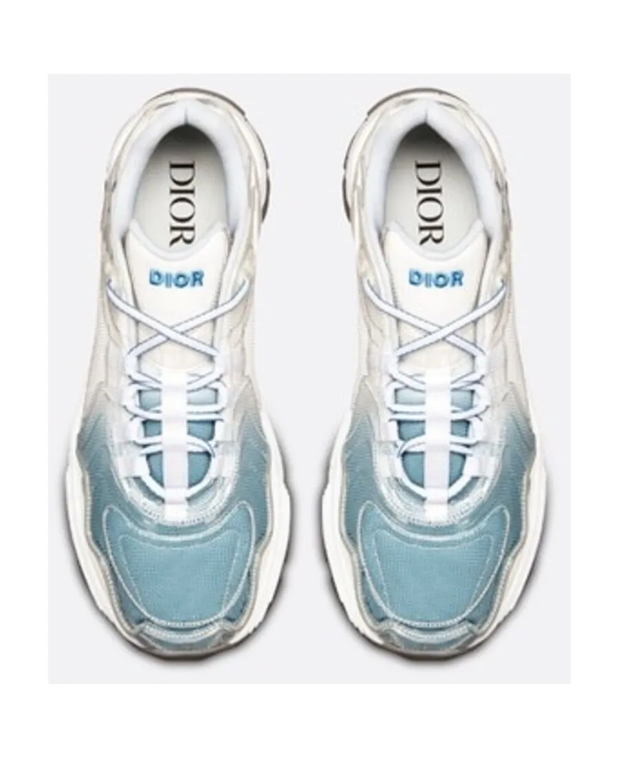 Blue Mesh Flat Casual Sneakers