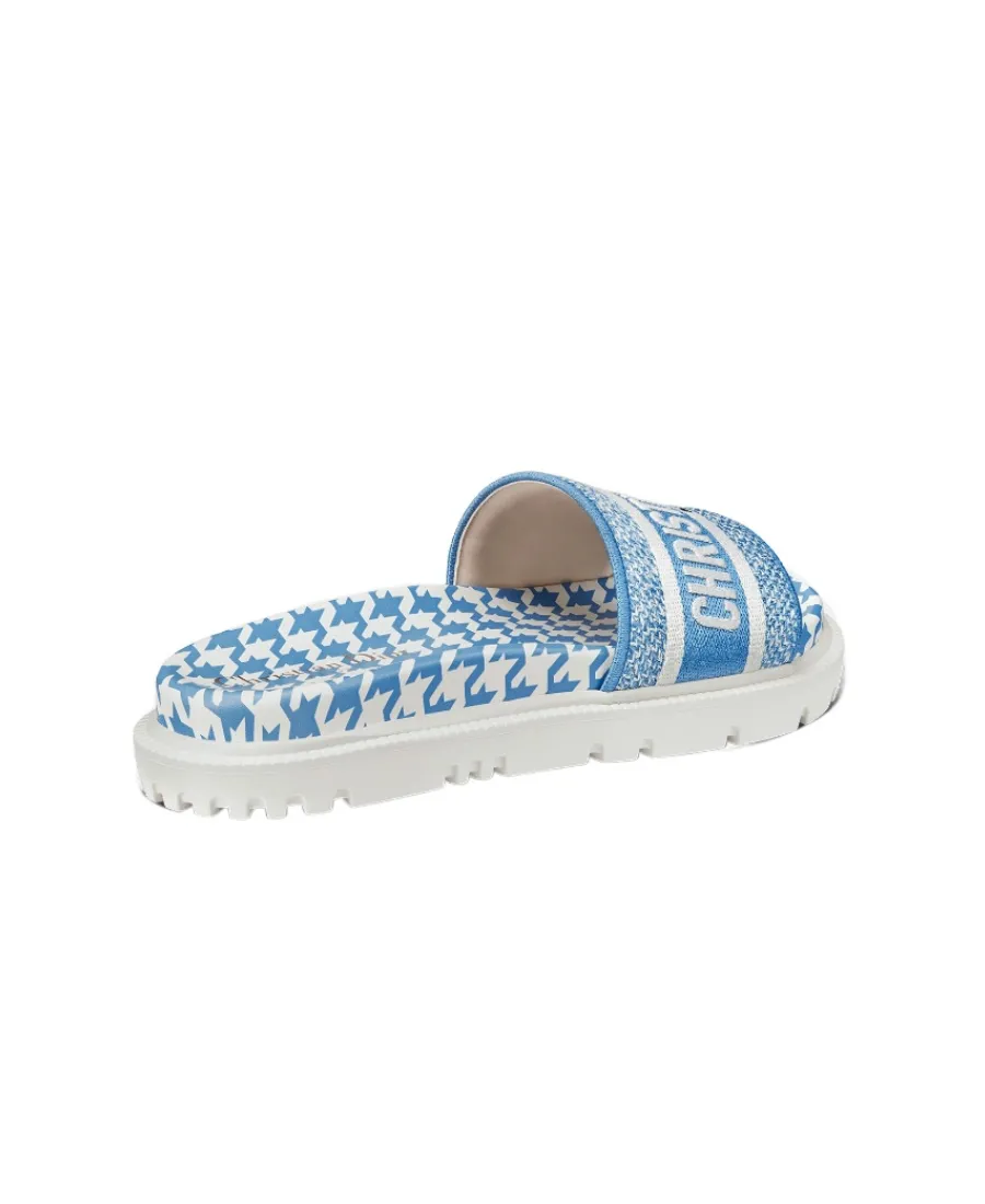 Embroidered Pattern Flip-Flops