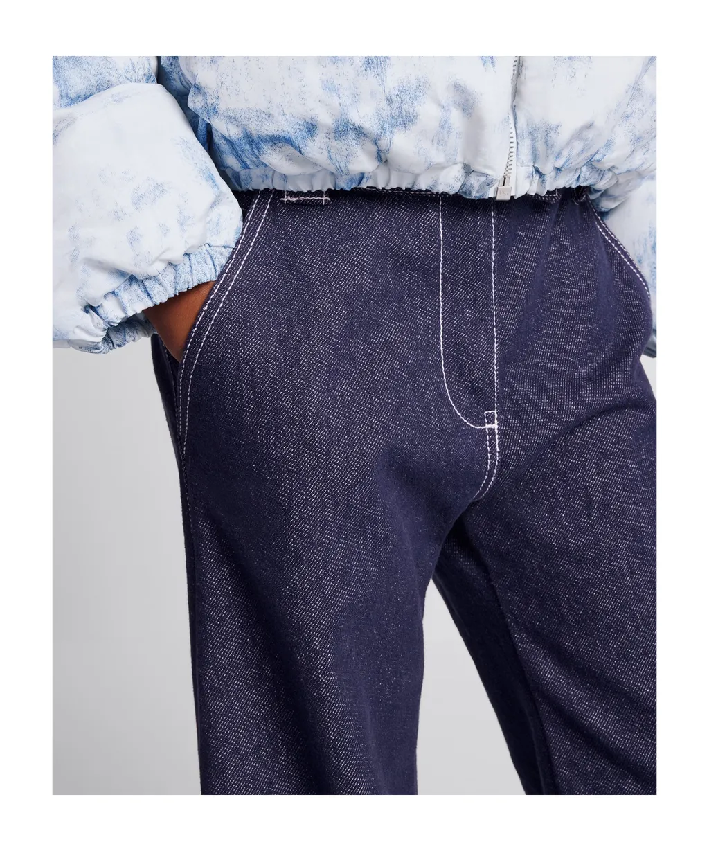 Button Detailed Wide Leg Jeans