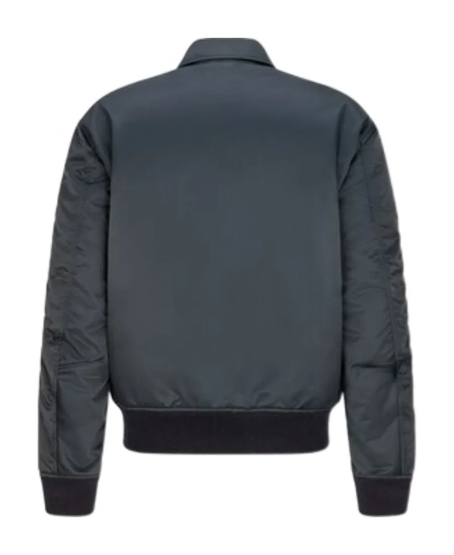 Buttoned Bomber Jacket