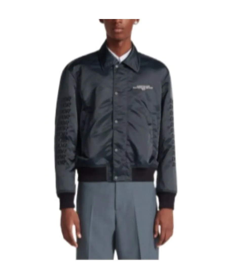 Buttoned Bomber Jacket