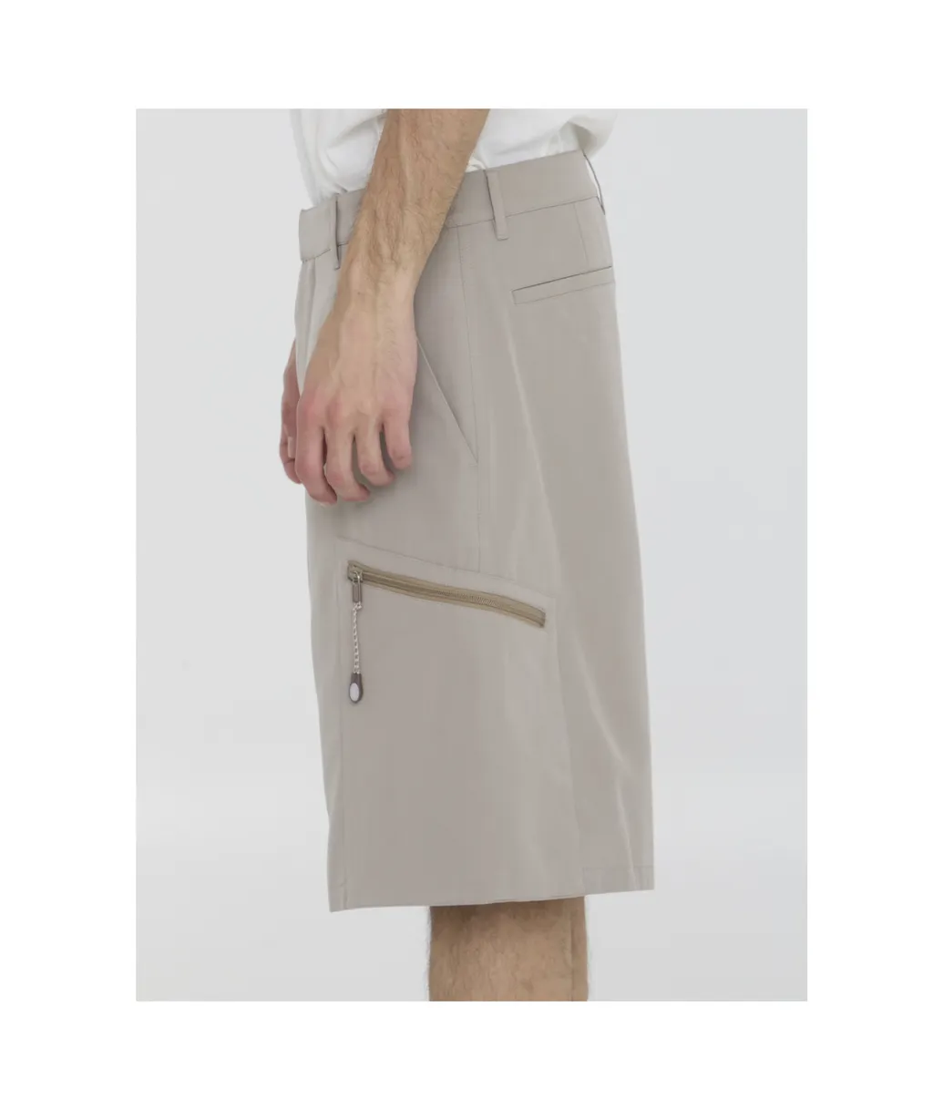 Zip Detailed Bermuda Shorts