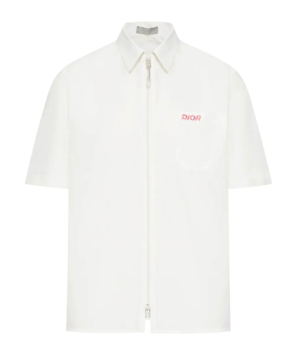 Zip-Up Short-Sleeved Shirt