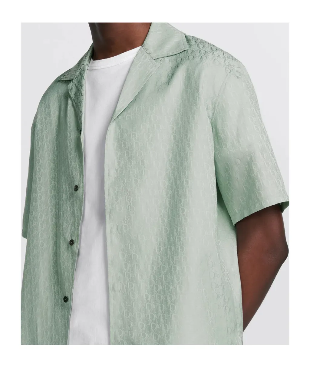 Dior Homme All-Over Logo Patterned Short-Sleeved Shirt