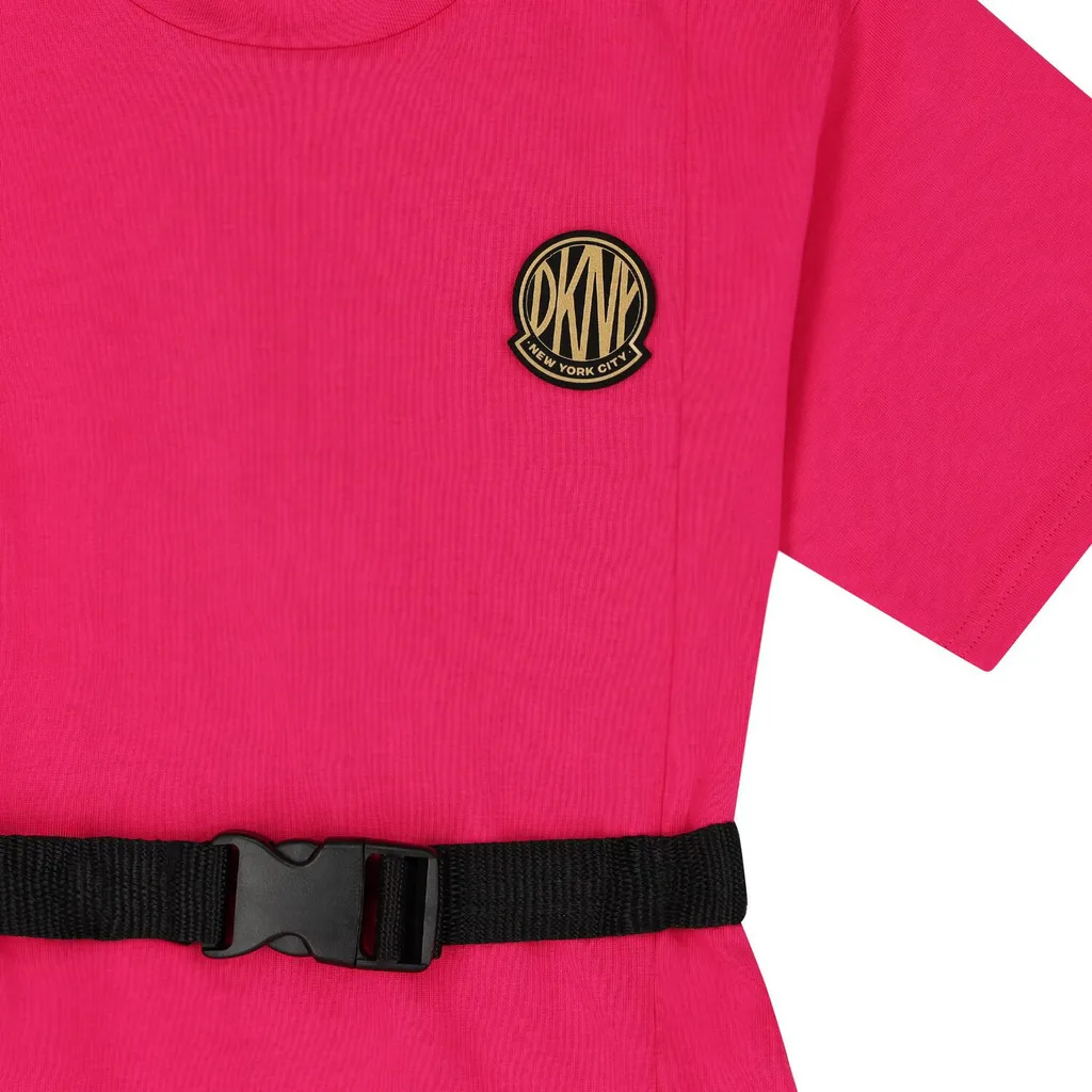 Logo-Patch Cotton Dress