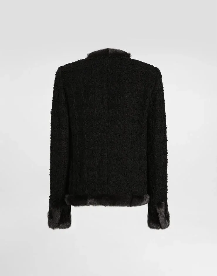 Single-Breasted Tweed Jacket