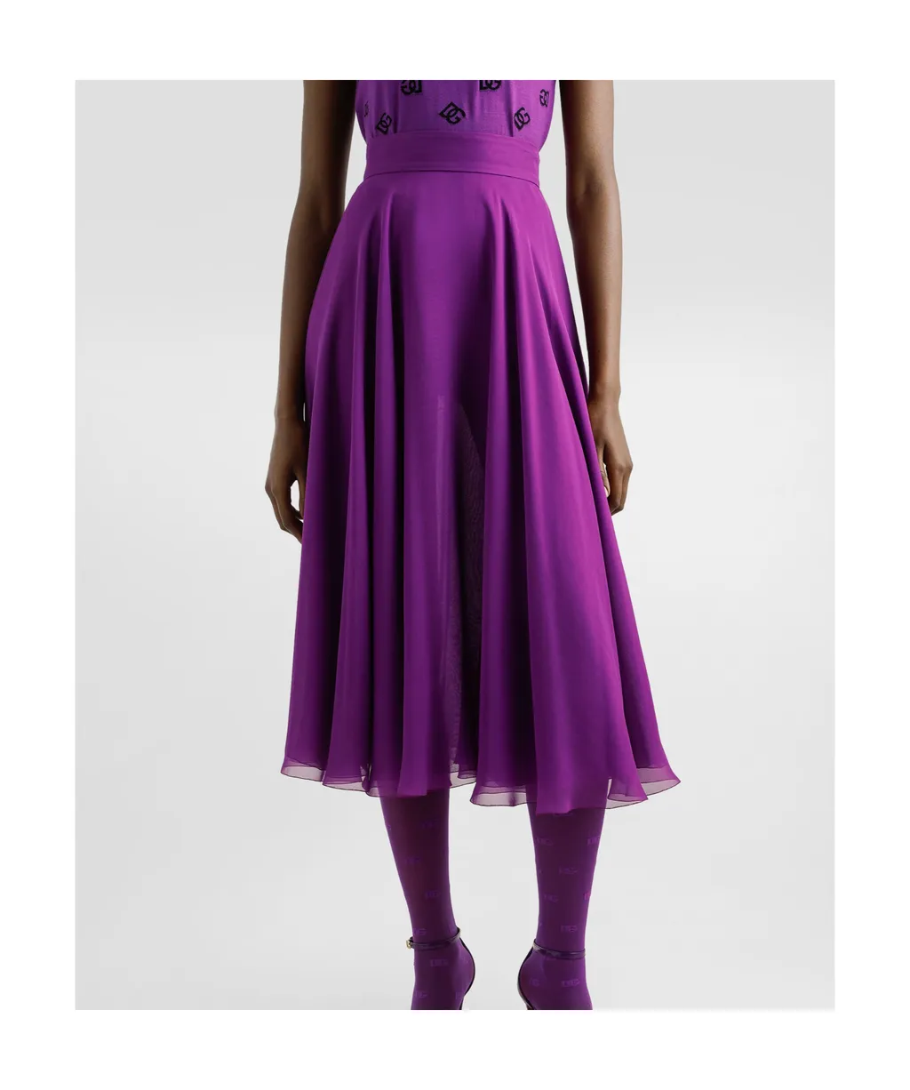 Silk Midi Skirt