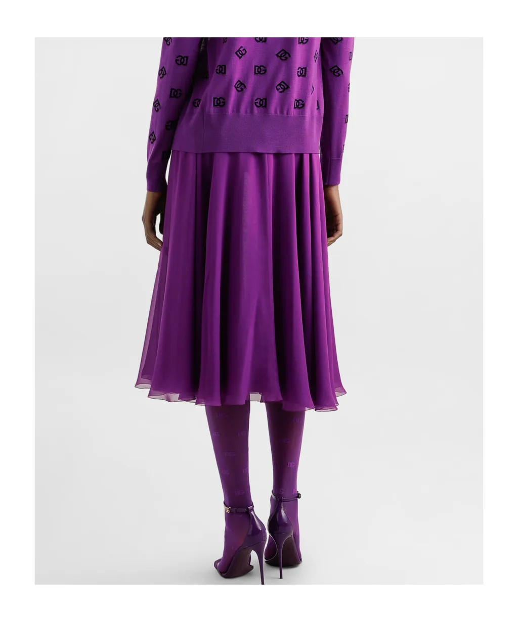 Silk Midi Skirt