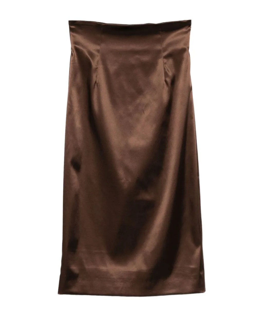 Satin Midi Skirt