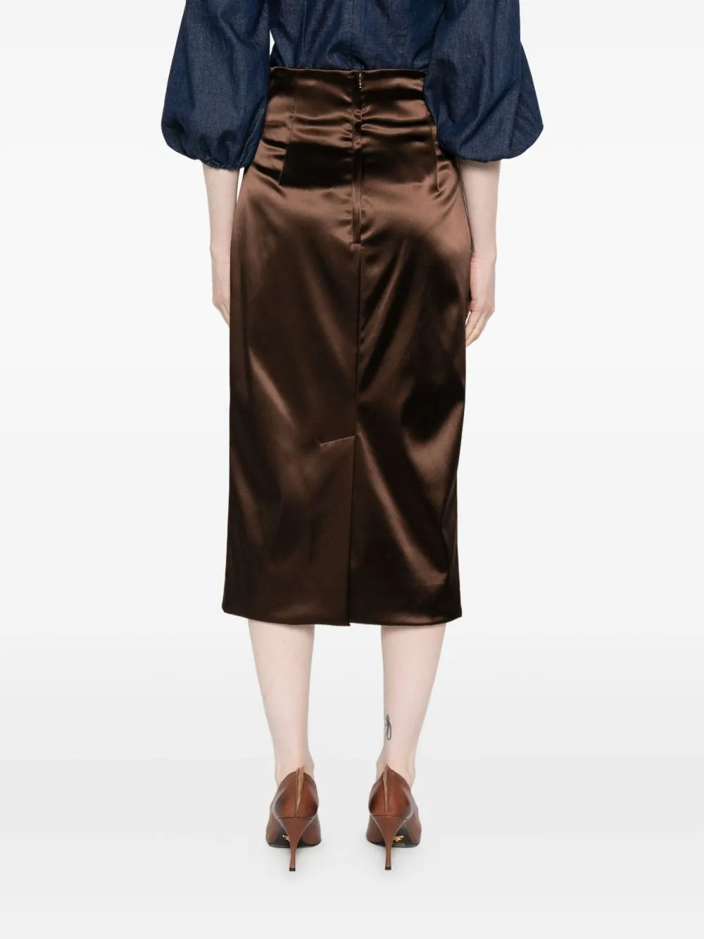 Satin Midi Skirt