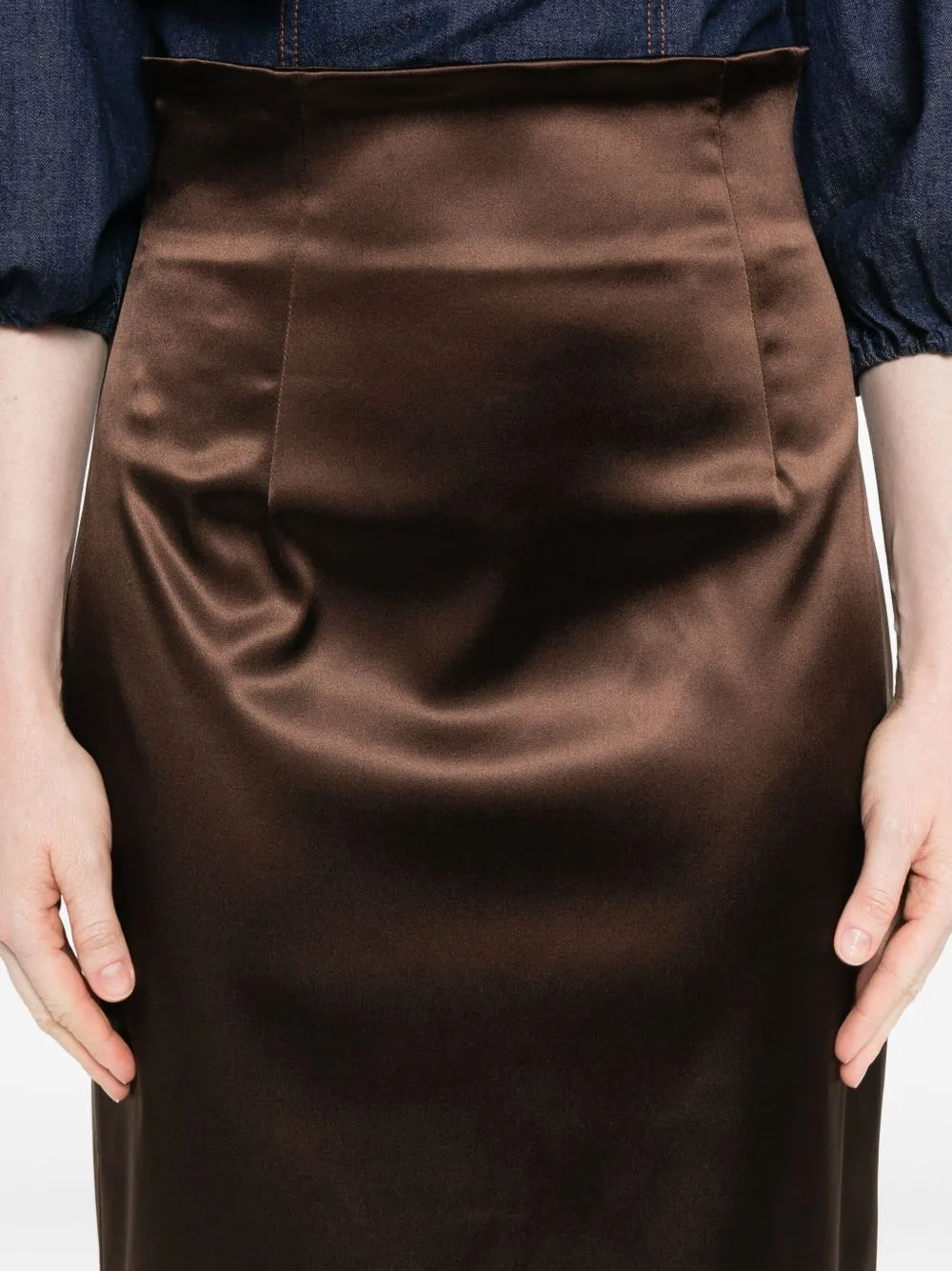 Satin Midi Skirt