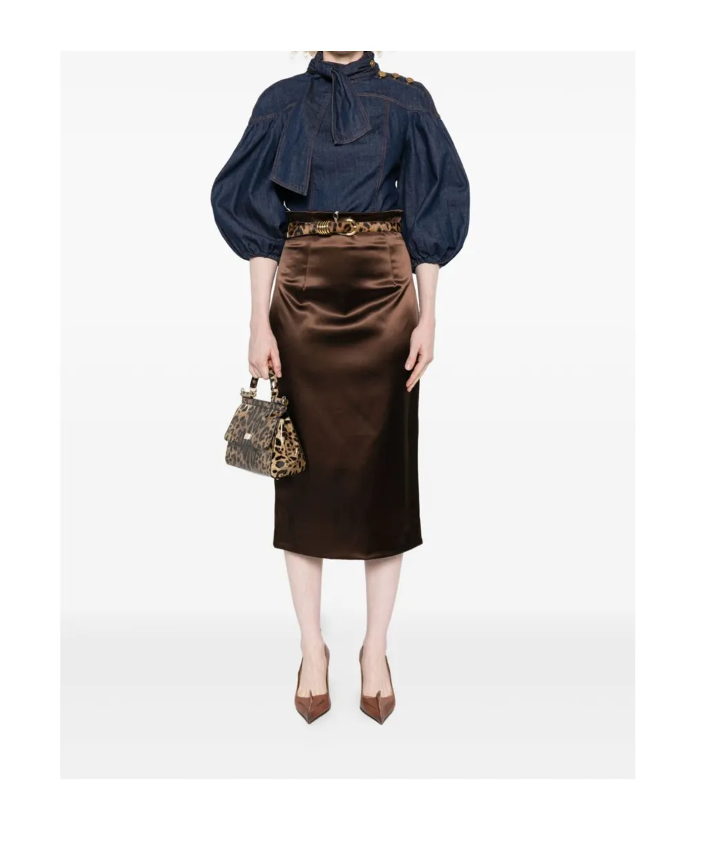 Satin Midi Skirt