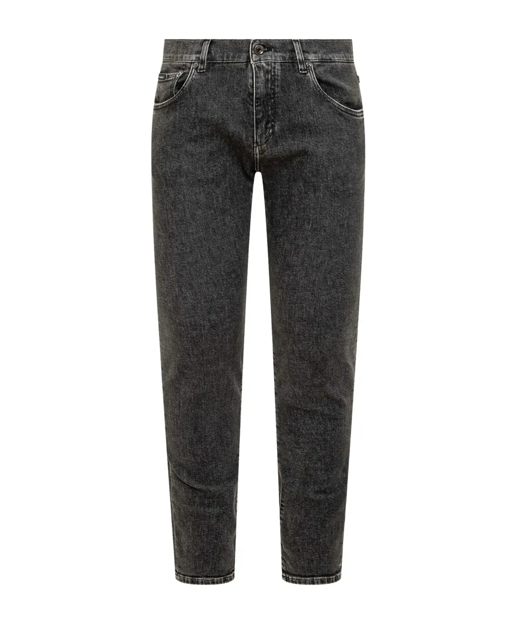 Logo Plaque Slim-Fit Jeans