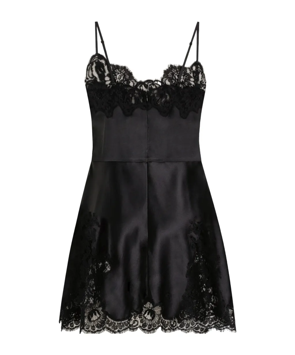 Dolce & Gabbana Lace Embellished Sleeveless Mini Dress