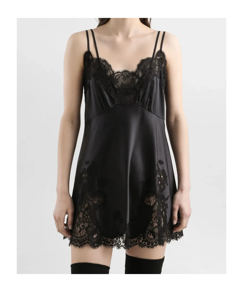 Dolce & Gabbana Lace Embellished Sleeveless Mini Dress