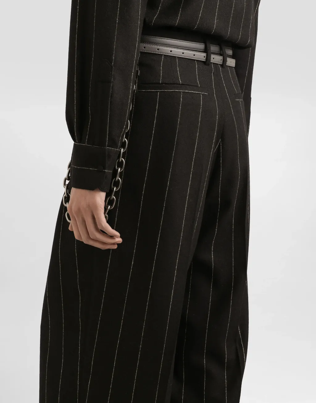 Pinstriped Flannel Trousers