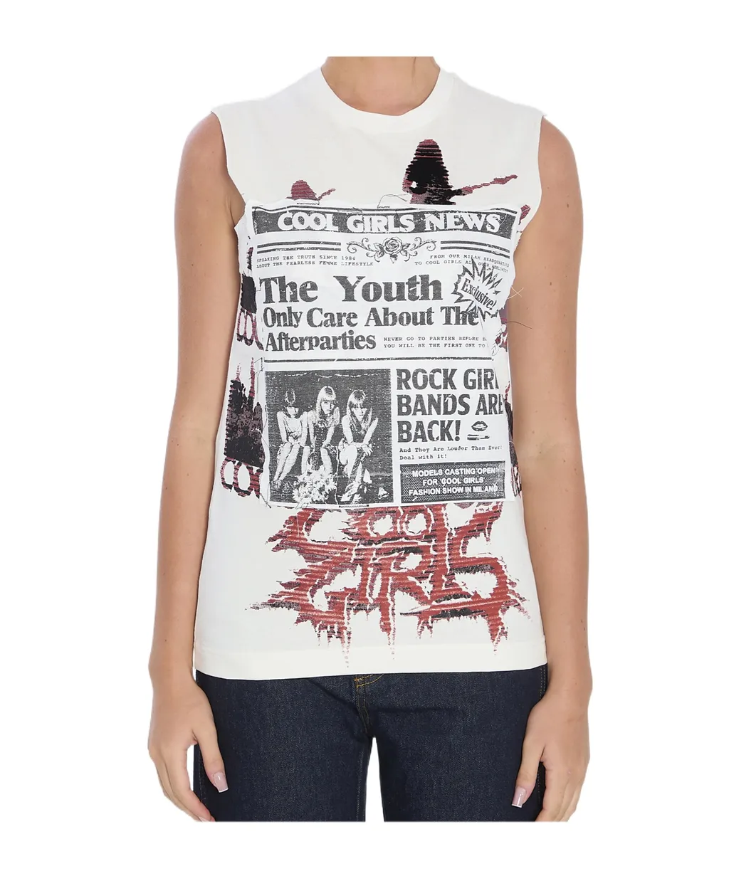 Printed Jersey Top