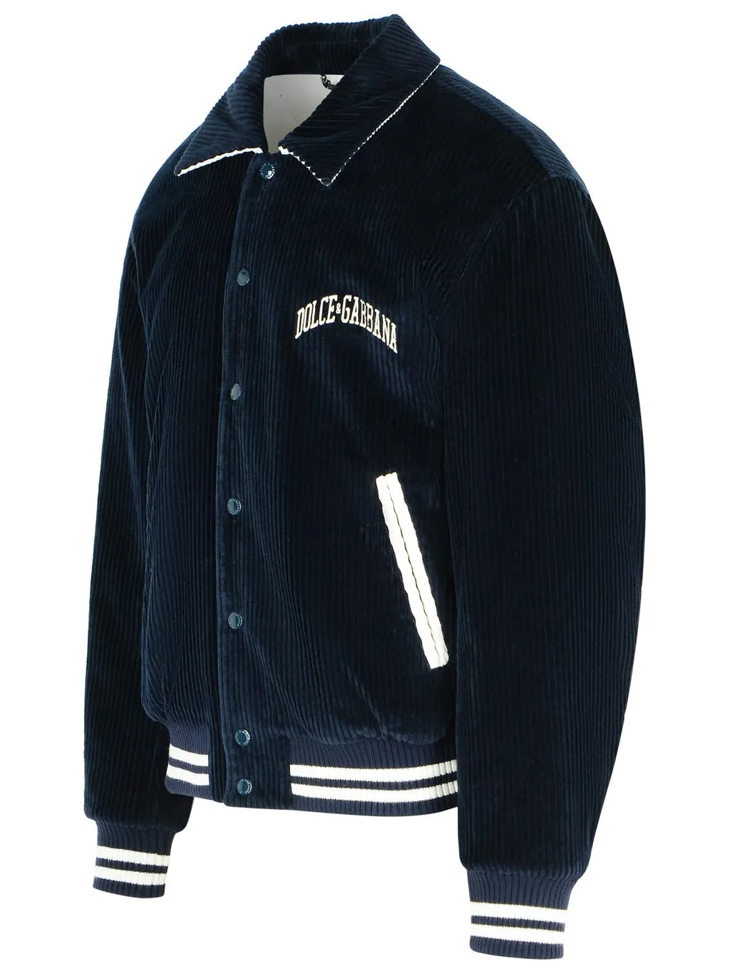 Logo Detailed Corduroy Bomber Jacket
