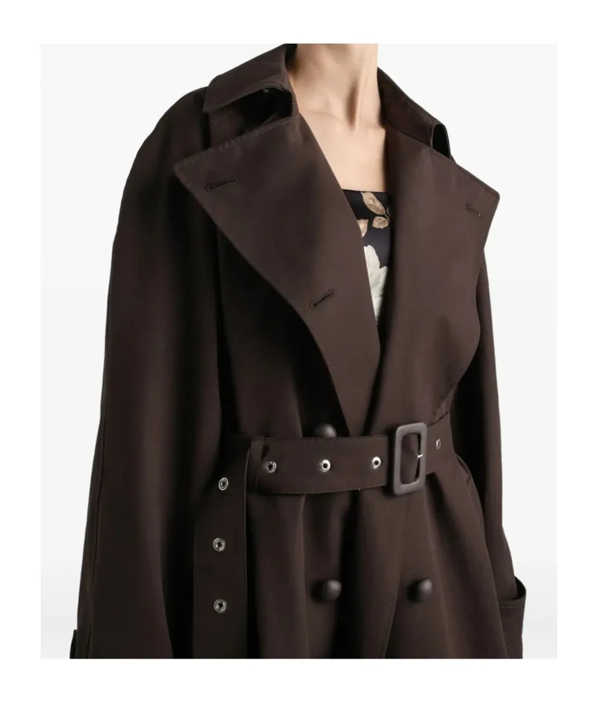Double-Breasted Belted Coat