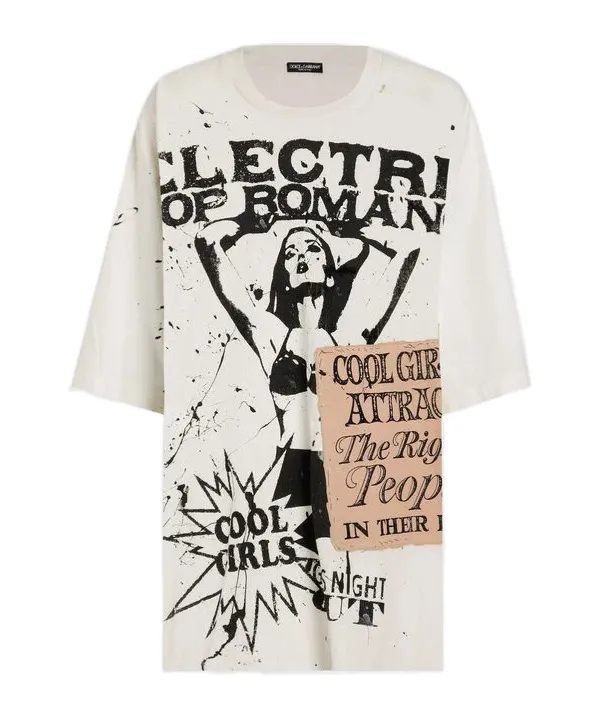 Printed Oversized Jersey T-Shirt