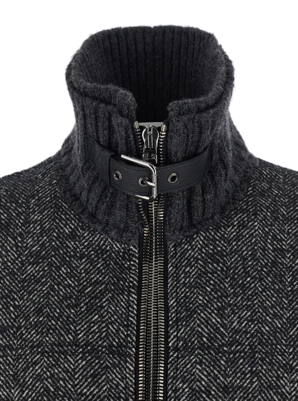 Knitted Houndstooth Jacket