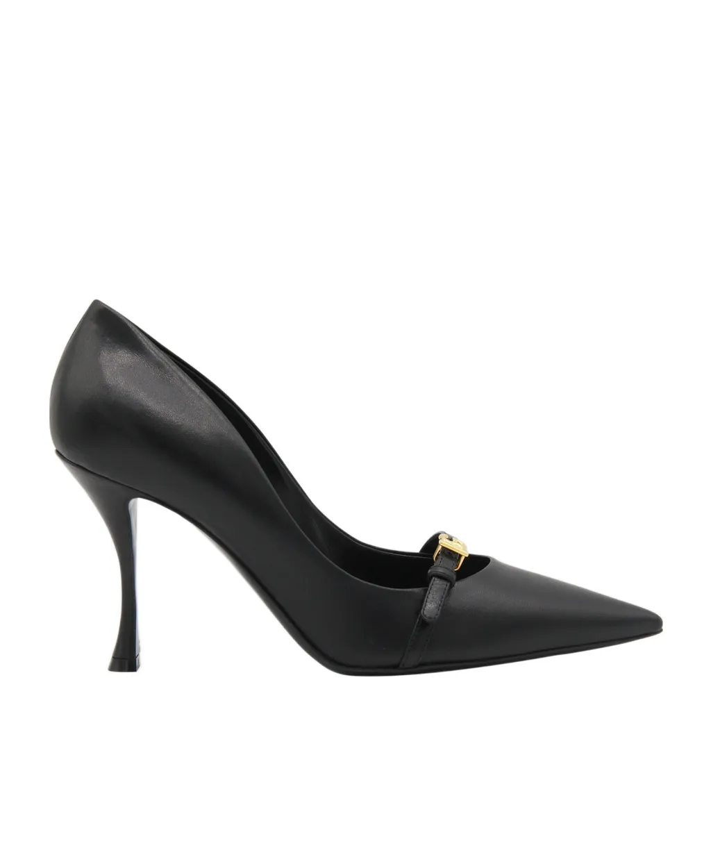 90Mm Leather Pointed-Toe Pumps