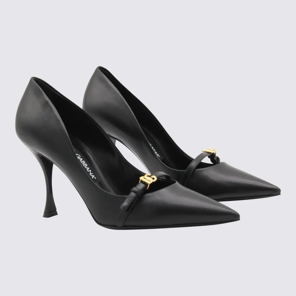 90Mm Leather Pointed-Toe Pumps