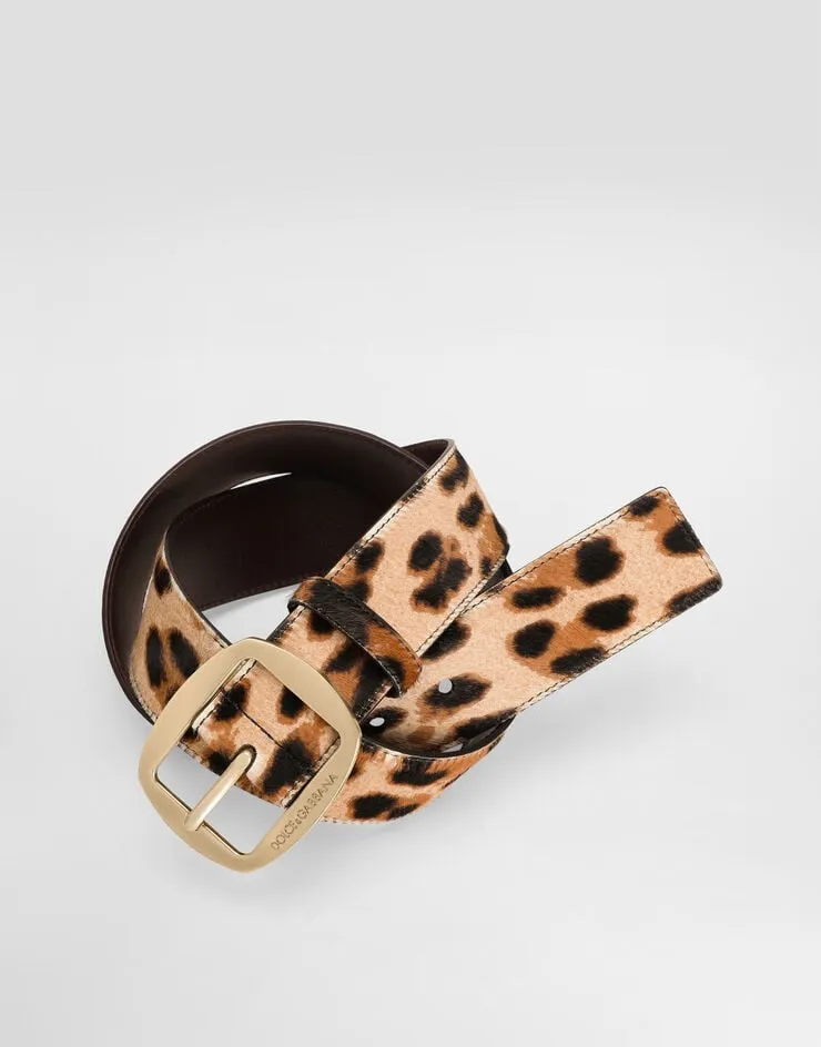 Leopard Printed Buckle Belt