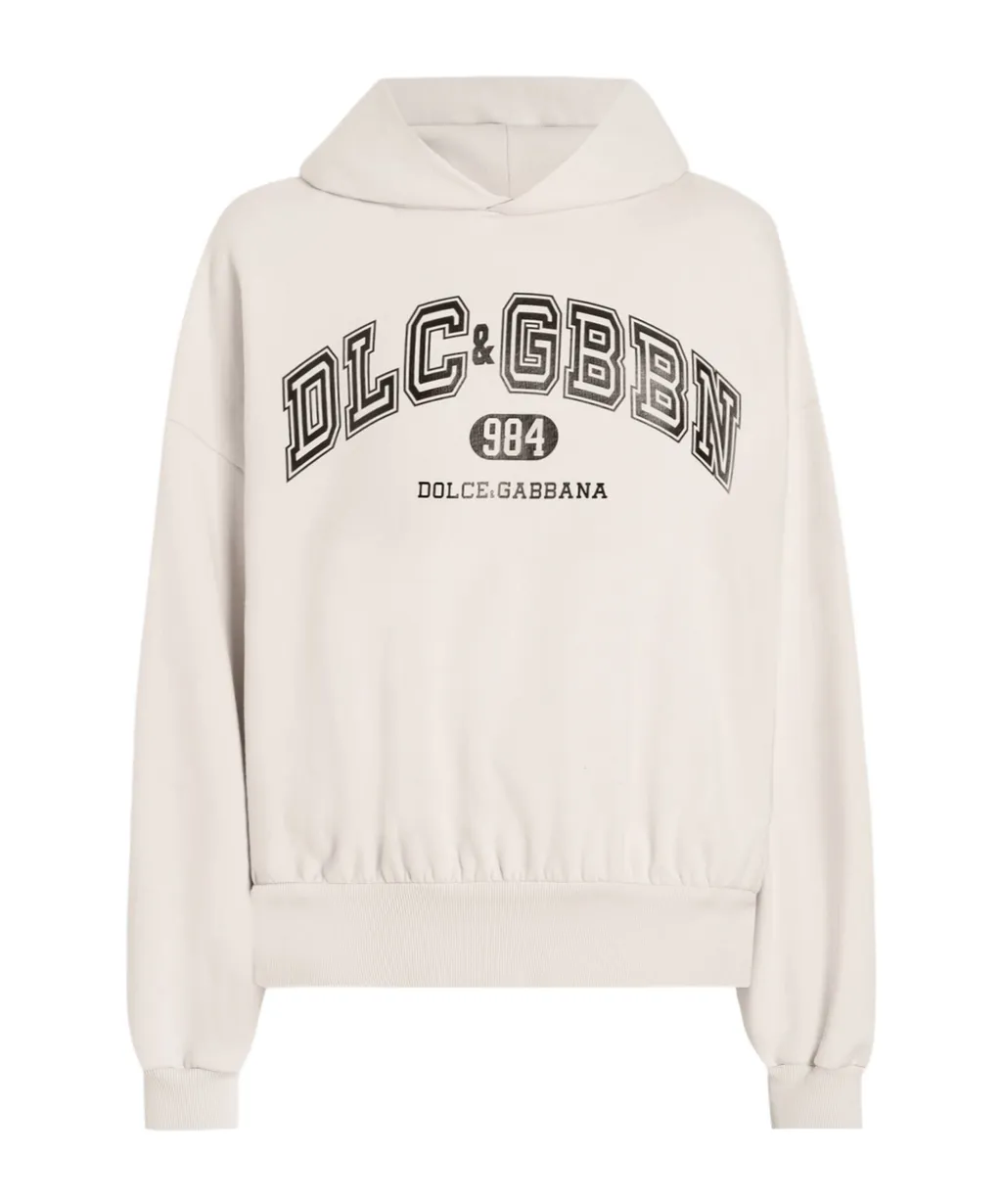 Logo Printed Jersey Hoodie