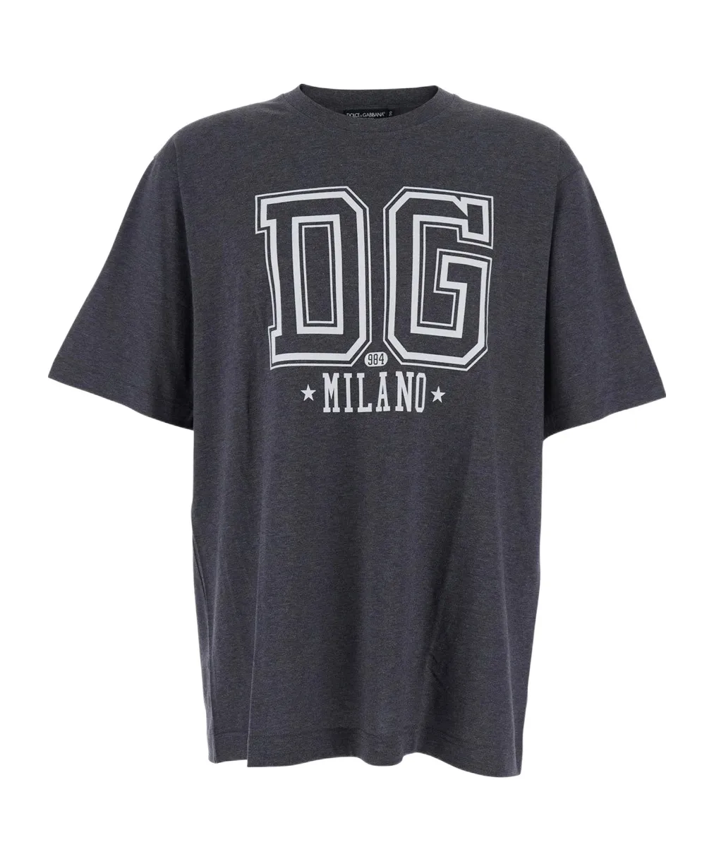 Dg Logo Printed Crewneck T-Shirt