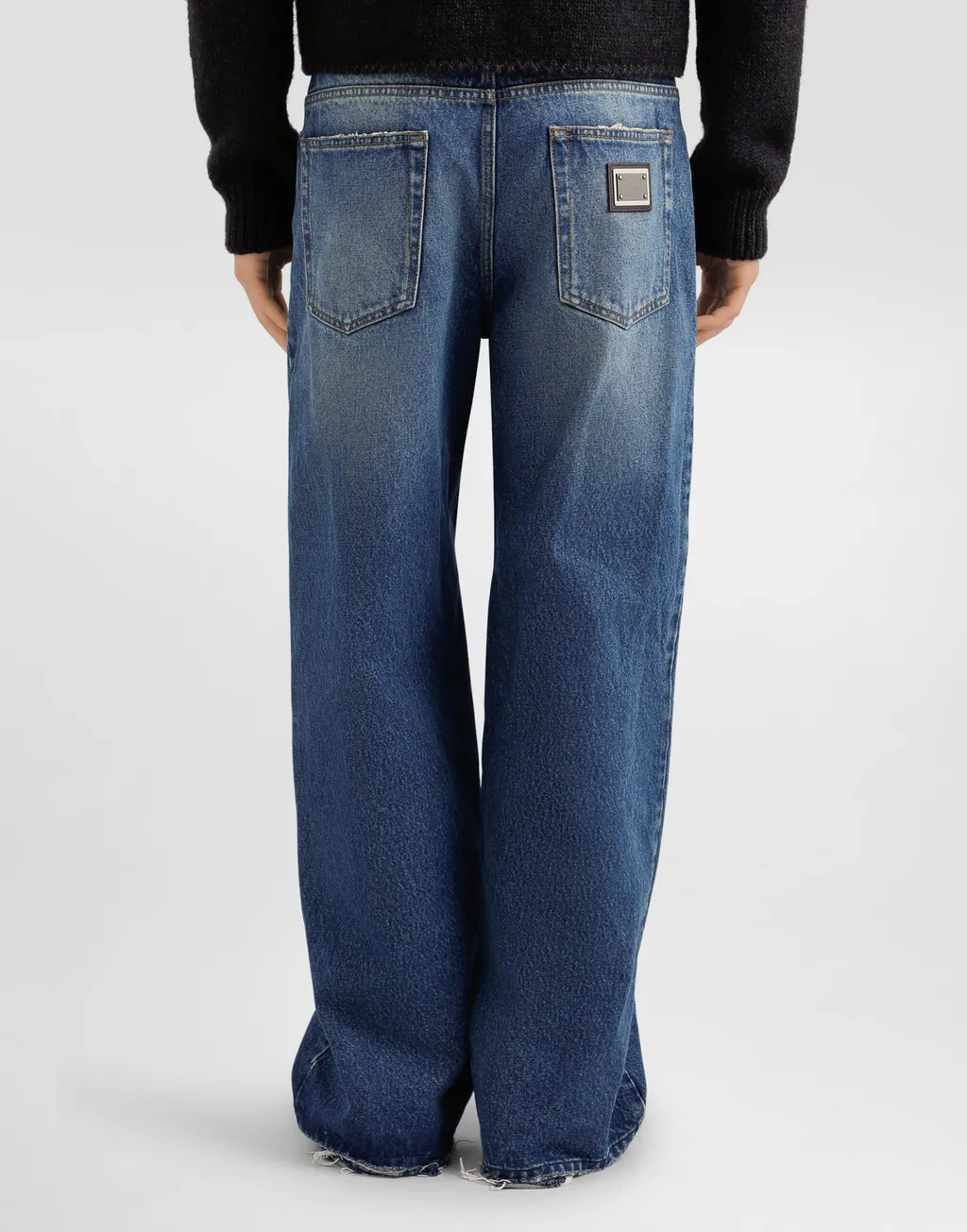 Raw-Cut Hem Jeans