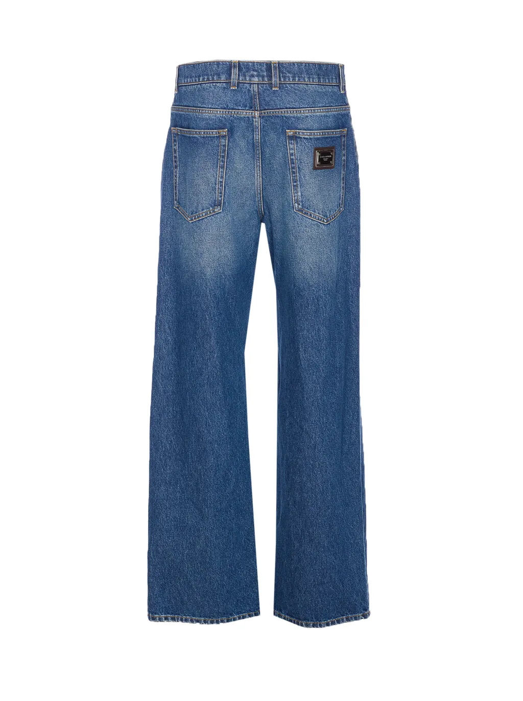 Logo Plaque Straight Leg Jeans