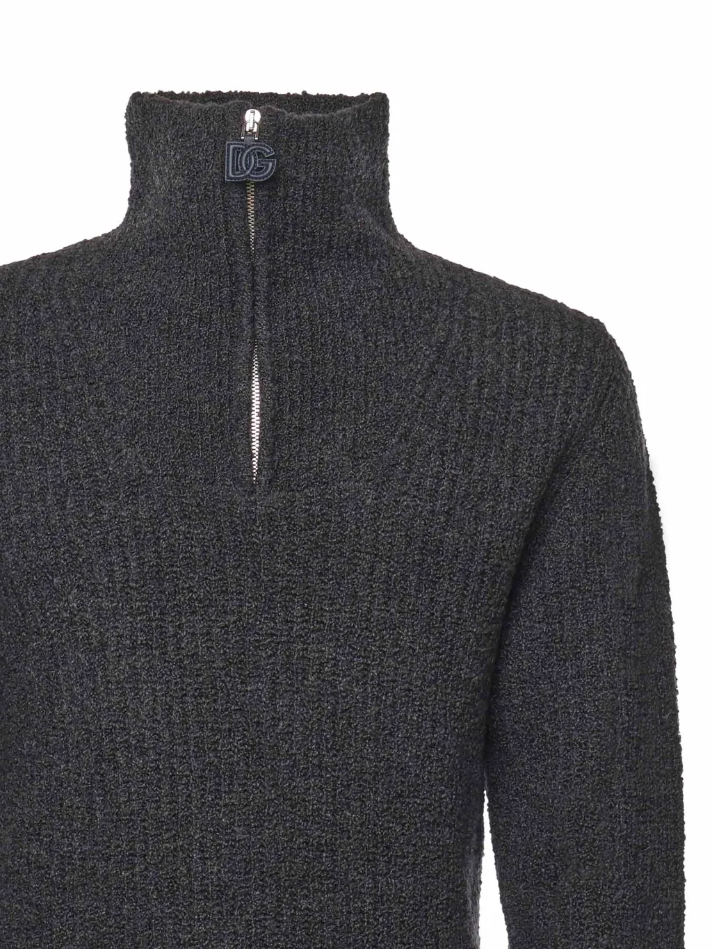 Zip-Up Turtleneck Sweater