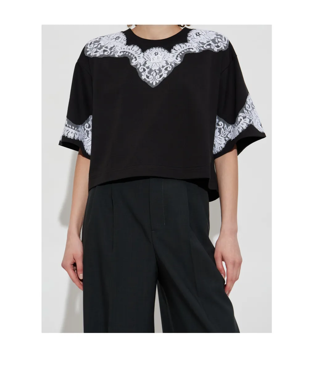 Lace Insert T-Shirt