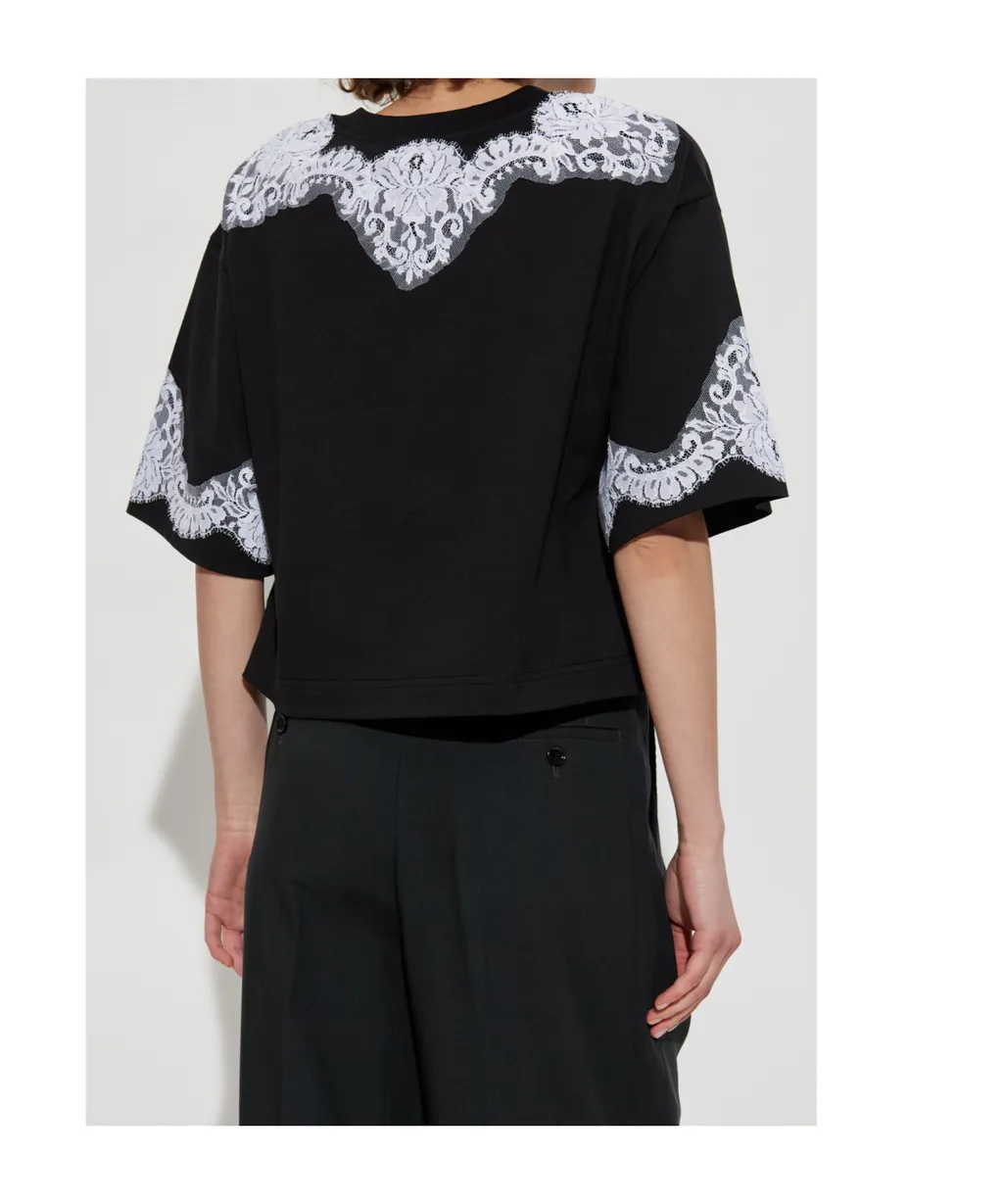 Lace Insert T-Shirt