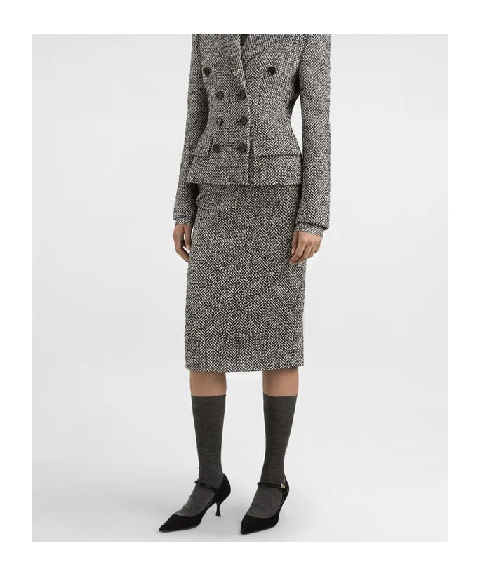 Dotted Sheath Skirt