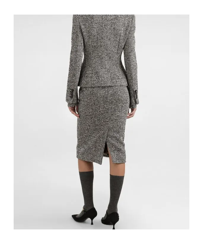 Dotted Sheath Skirt