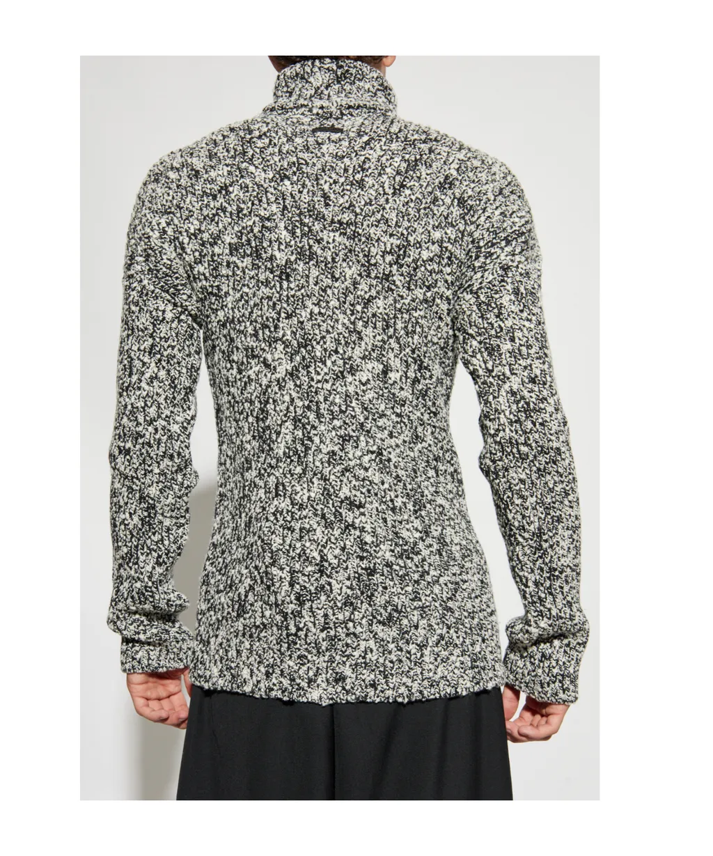 Logo Patch Turtleneck Knitted Jumper