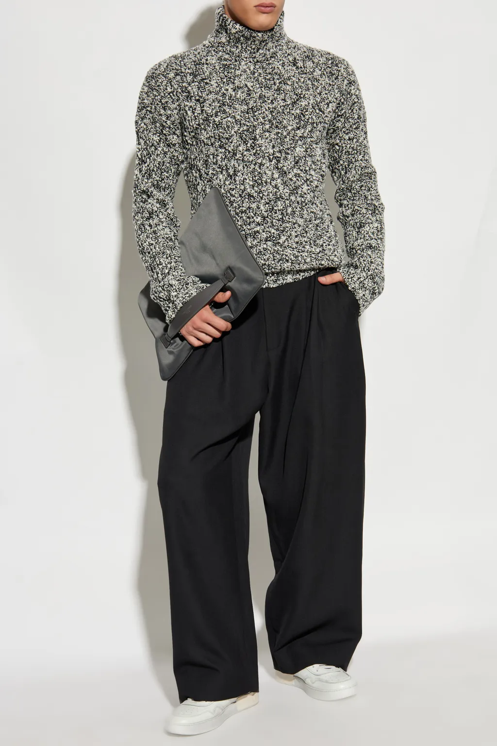 Logo Patch Turtleneck Knitted Jumper