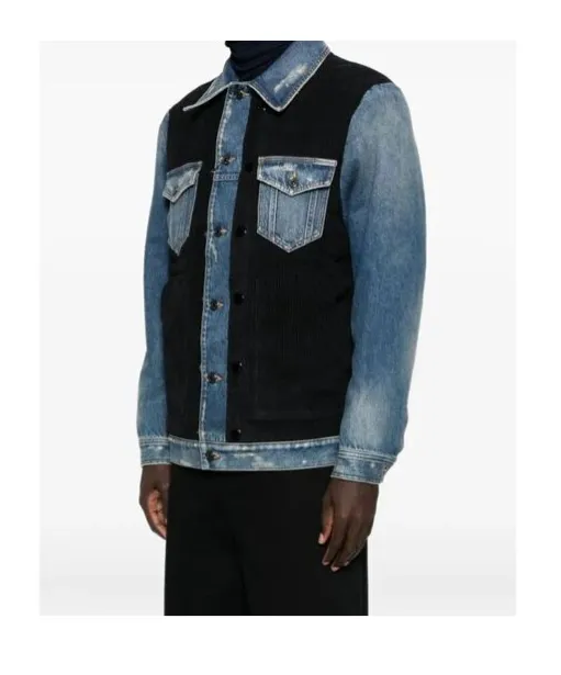 Corduroy Inserts Denim Jacket