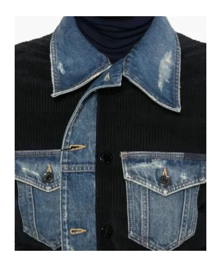 Corduroy Inserts Denim Jacket