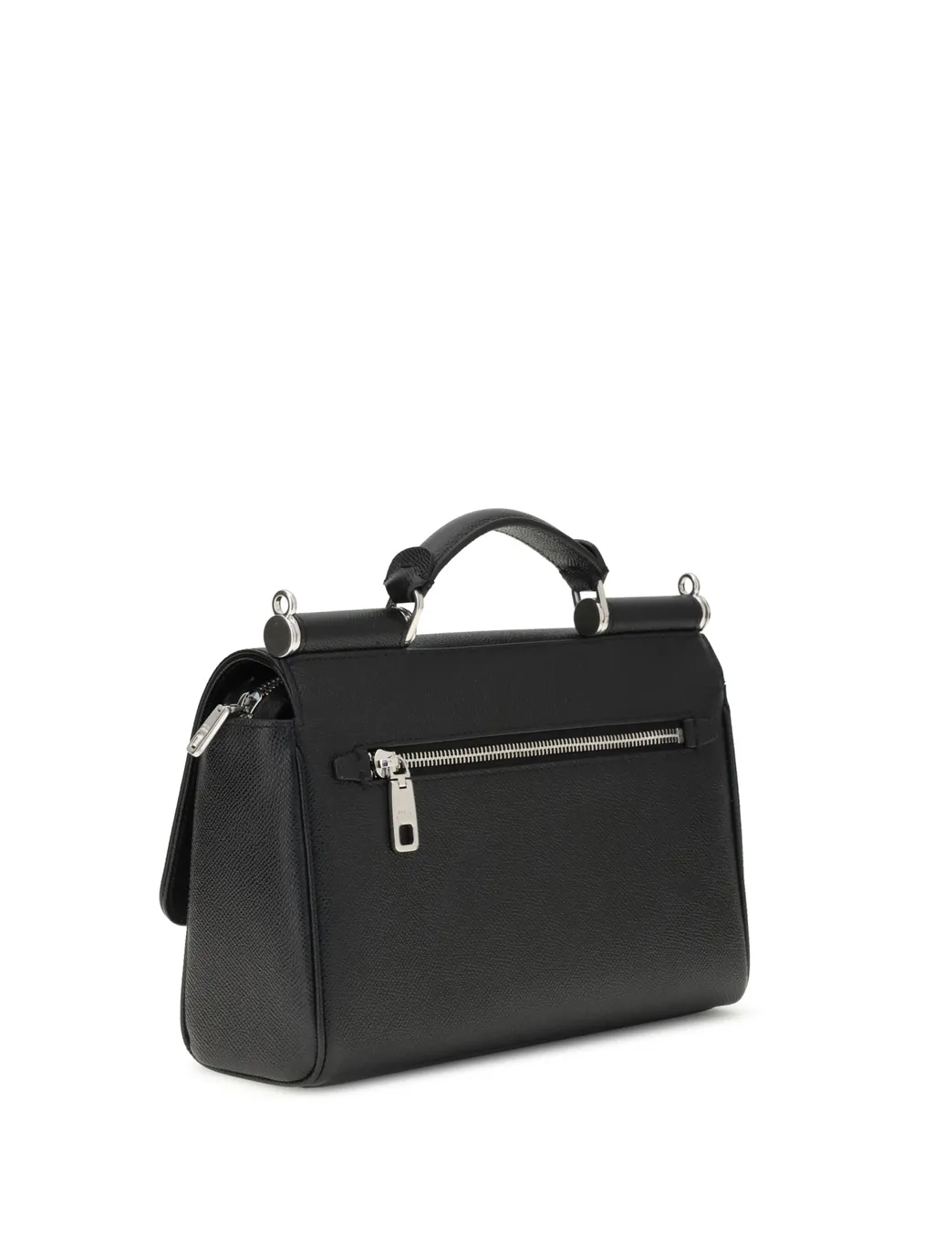 Top-Handle Leather Tote Bag