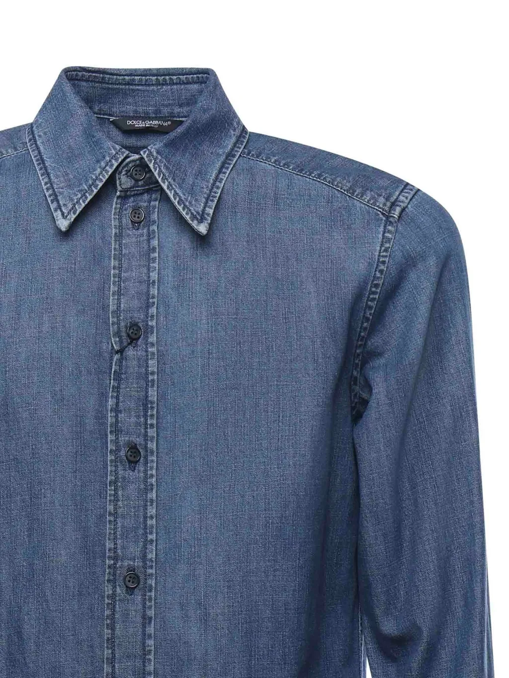 Logo Plaque Denim Shirt