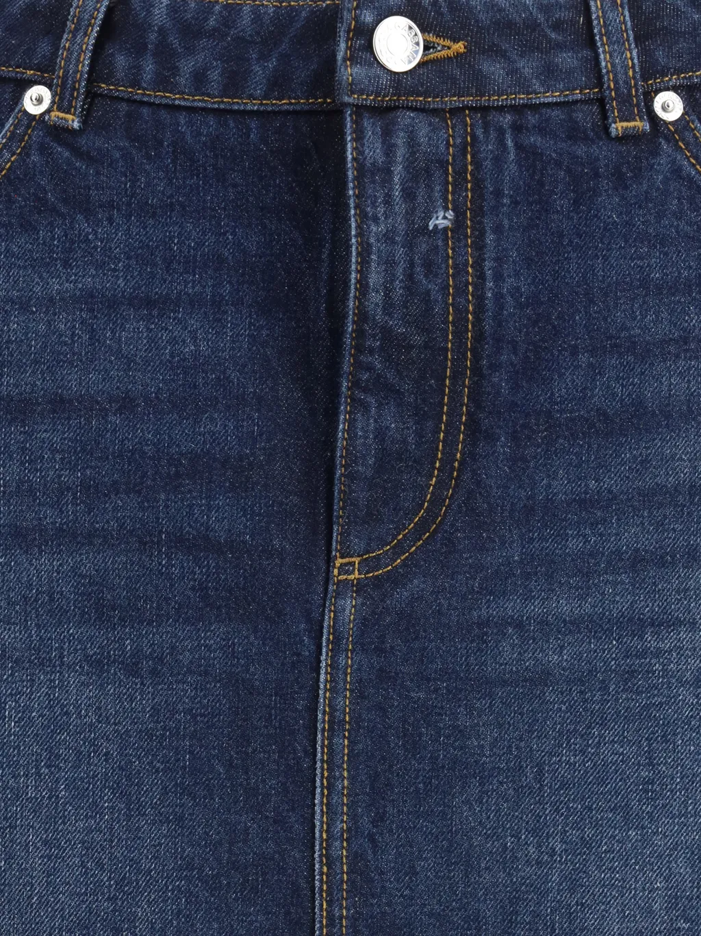 Frayed Hem Mini Denim Skirt