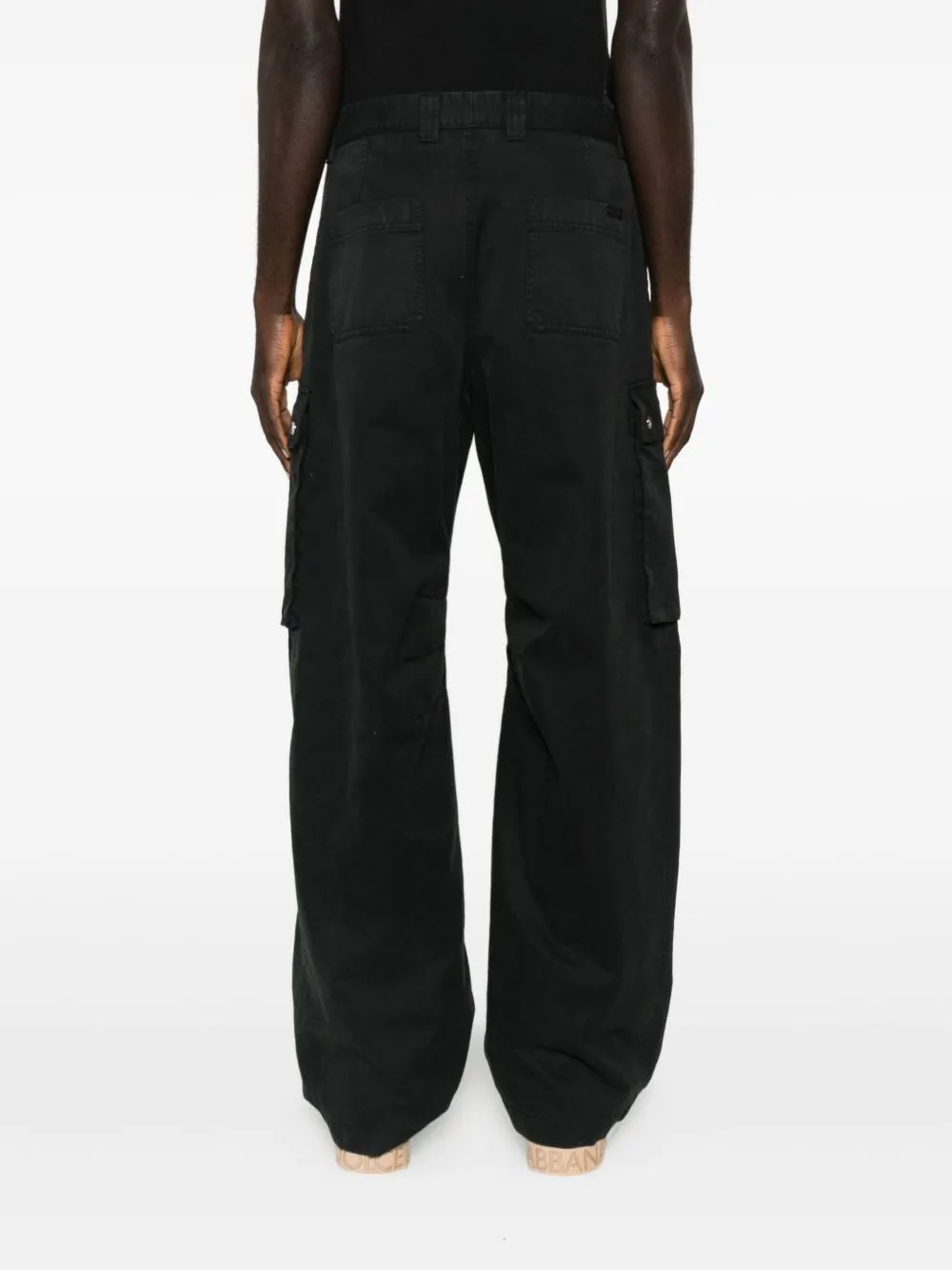 Cargo-Pocket Button-Fastening Trousers