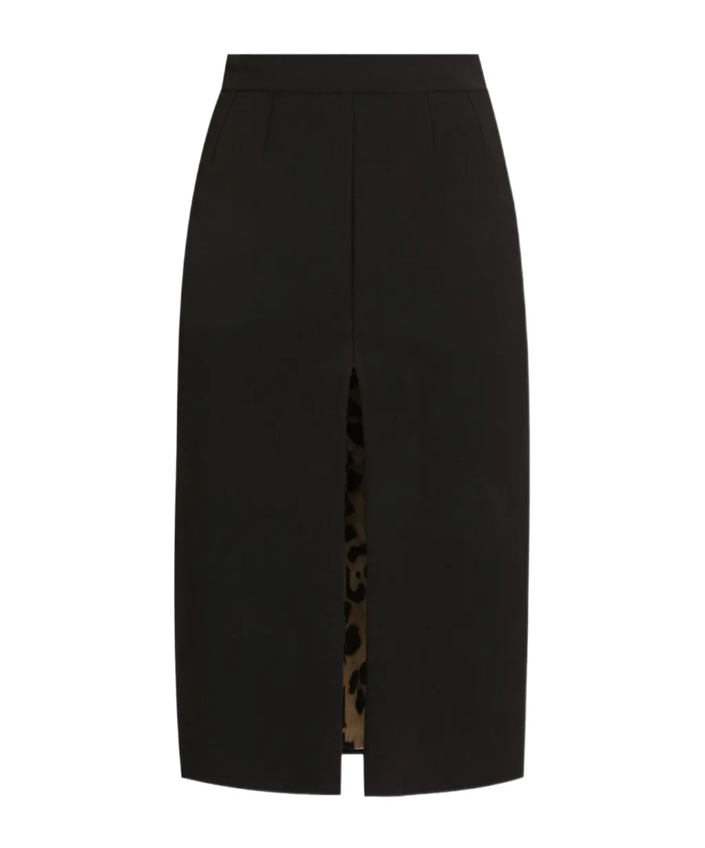 Front Slit Midi Pencil Skirt