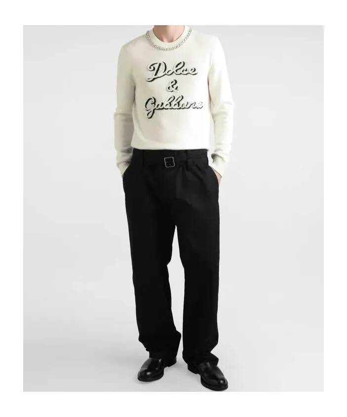Logo Intarsia Knitted Pullover